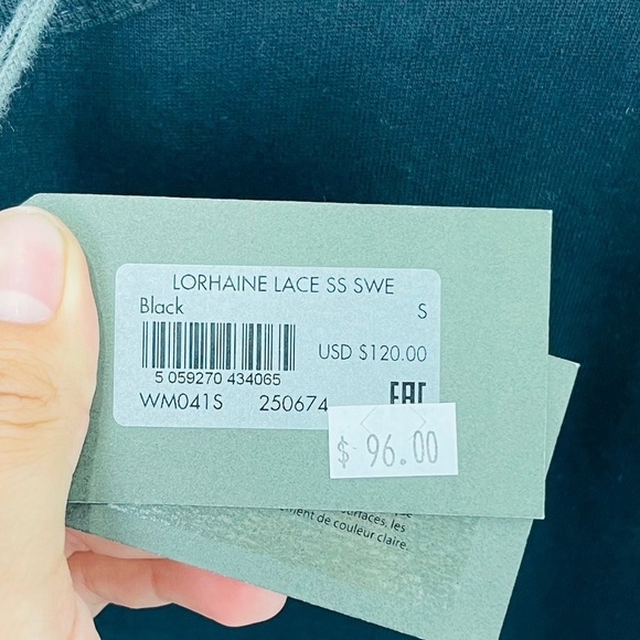 NEW Allsaints Lorhaine Lace Knit Crewneck Oversized Sweater top - Picture 5 of 7